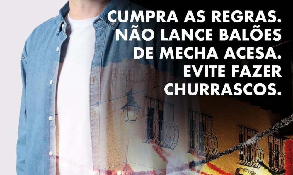 NAS FESTAS POPULARES: 
Não lance balões de mecha acesa. 
Não faça fogo ou qu…