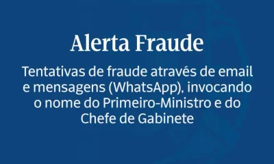 O Gabinete do Primeiro-Ministro alerta para a tentativa de fraude de que estão a…