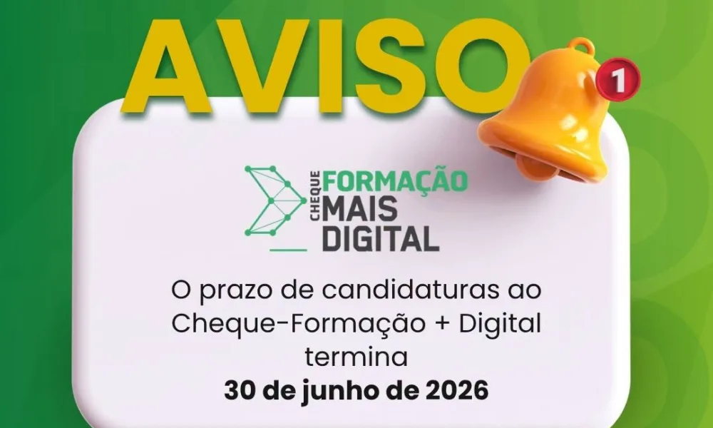O prazo para submissão de candidaturas à medida Cheque-Formação + Digital termin…
