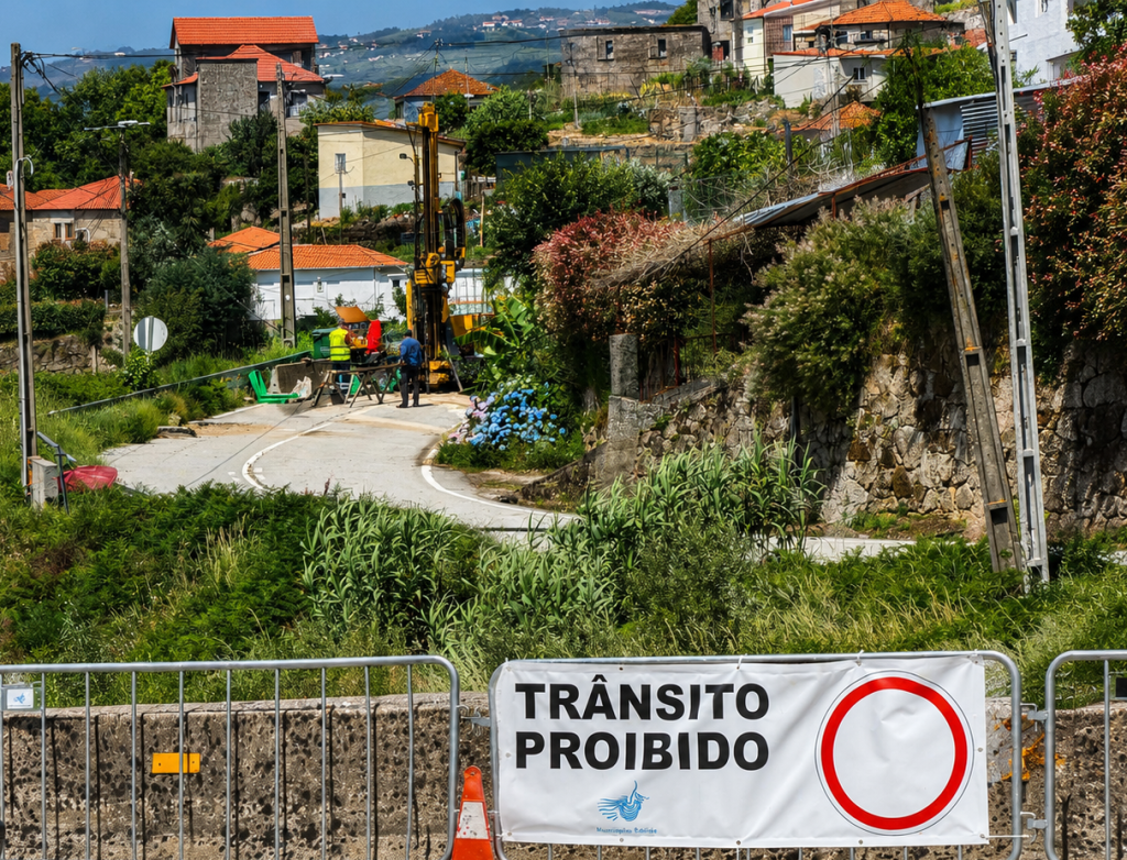 Obras avançam para repor circulação na EN222 em São Martinho de Mouros