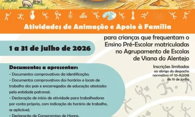 Oficina de Verão – 1 a 31 de julho de 2026

 para crianças que frequentam o ens…