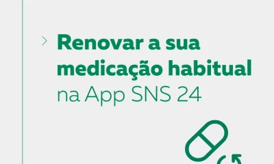 Peça a renovação da sua medicação habitual diretamente na App SNS 24, sem precis…