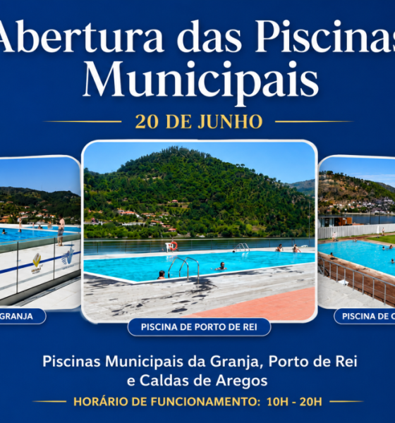 Piscinas municipais de Resende abrem a 20 de junho com funcionamento diário até às 20h00