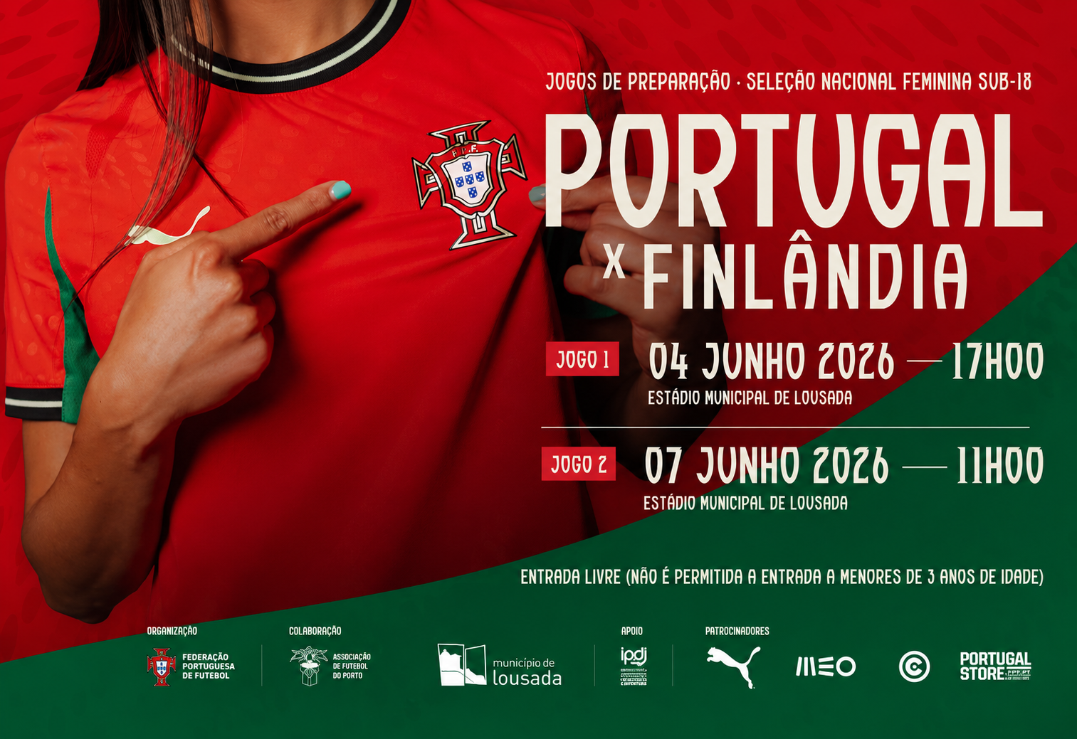 Portugal recebe Finlândia em Lousada para dois jogos de preparação da Seleção Feminina Sub-18