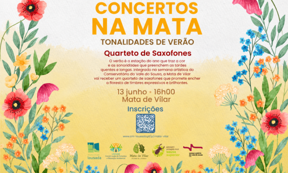 Quarteto de saxofones leva música à Mata de Vilar em concerto ao ar livre