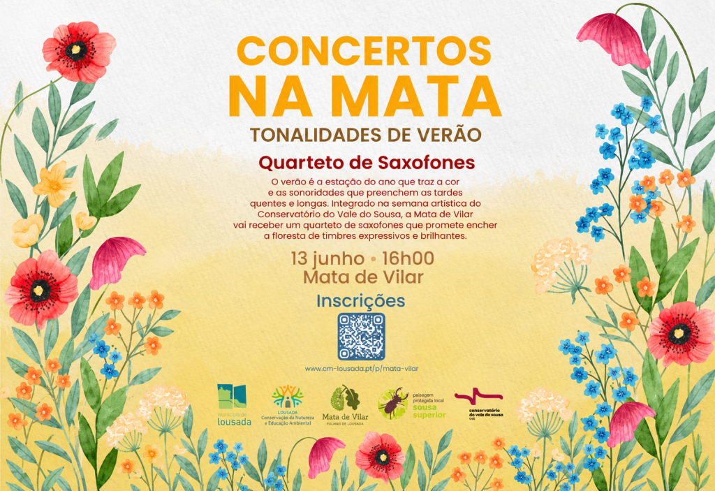 Quarteto de saxofones leva música à Mata de Vilar em concerto ao ar livre