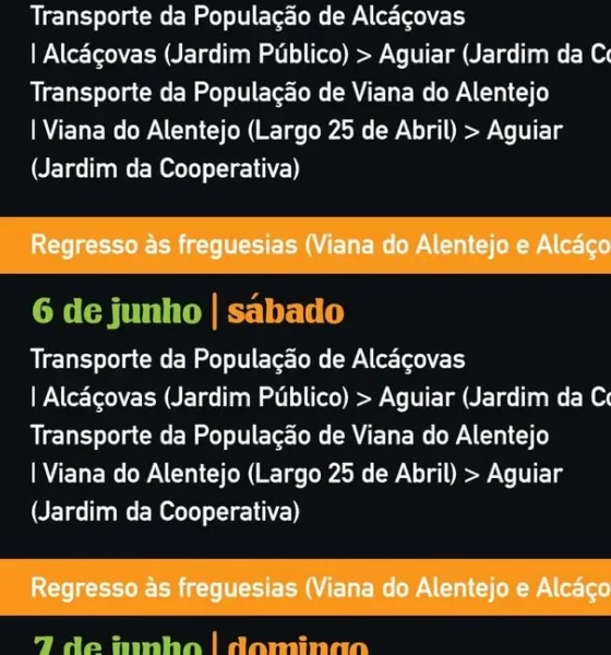 Relembramos os horários dos transportes para a Festa da Primavera !