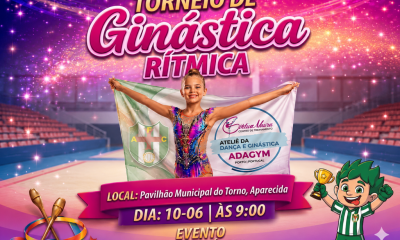 Torneio de ginástica rítmica leva jovens atletas ao Pavilhão Desportivo do Torno