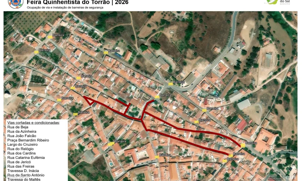 Trânsito/ estacionamento interditos ou condicionados no Torrão

Informa-se que,…