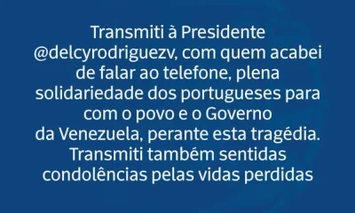 Transmiti à Presidente Delcy Rodriguez, com quem acabei de falar ao telefone, pl…