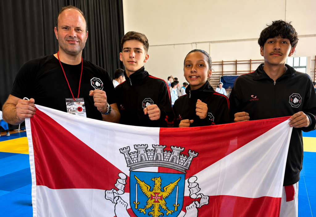 Três atletas, três medalhas: Penafiel – AKDN brilha no Phenomenon International Karate Open