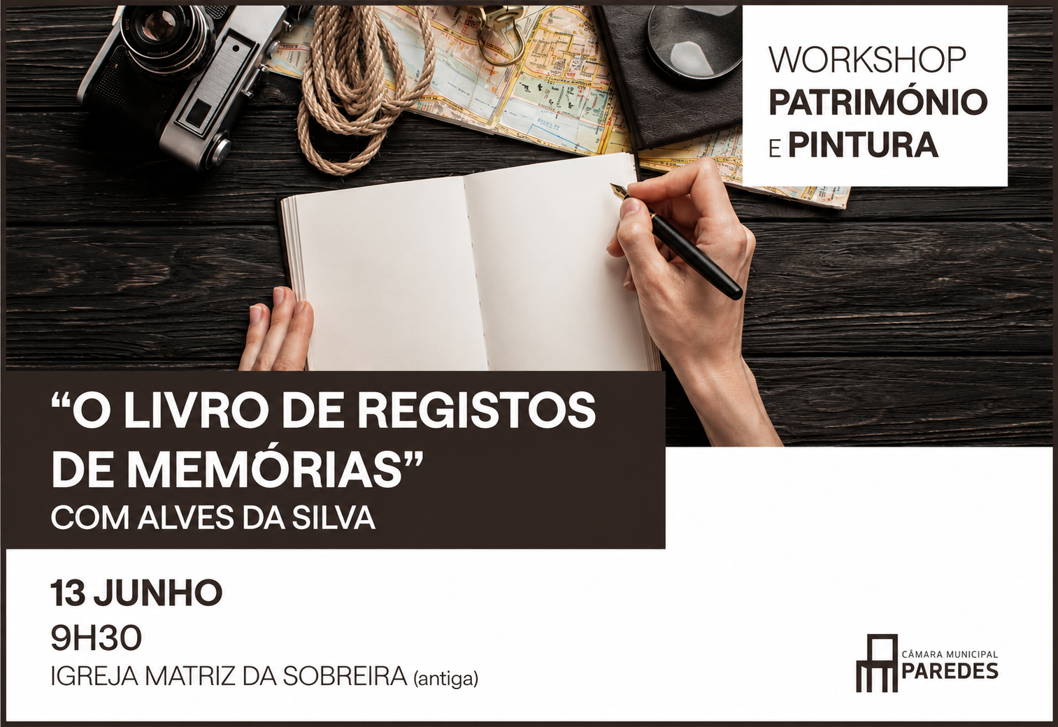 Workshop convida participantes a transformar memórias em arte na antiga Igreja Matriz da Sobreira