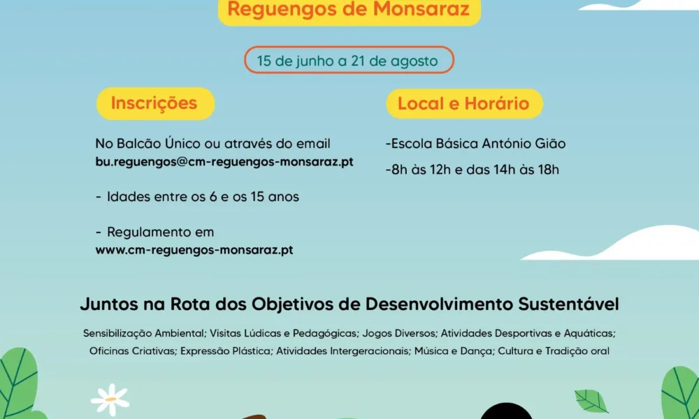 Reguengos de Monsaraz promove ocupação de tempos livres com o programa “+Verão – Férias em Cheio’26”