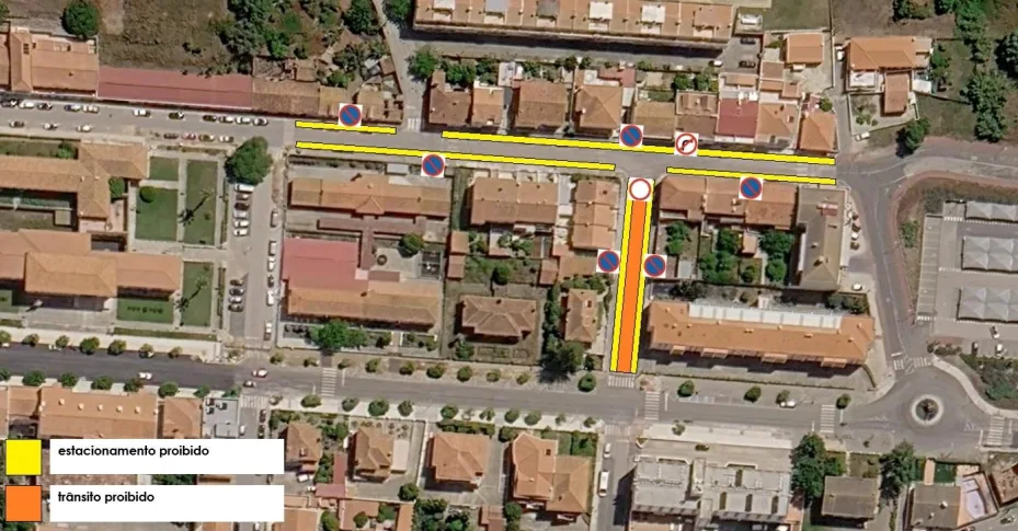 Santiago do Cacém: Trânsito e estacionamento proibidos em duas ruas devido a obras de mobilidade