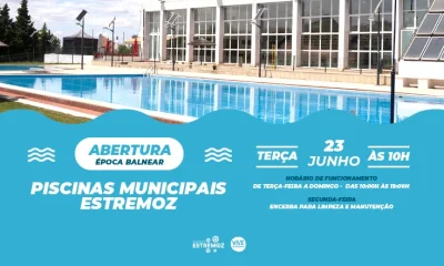 Piscinas exteriores de Estremoz abrem esta terça-feira para inaugurar a época balnear