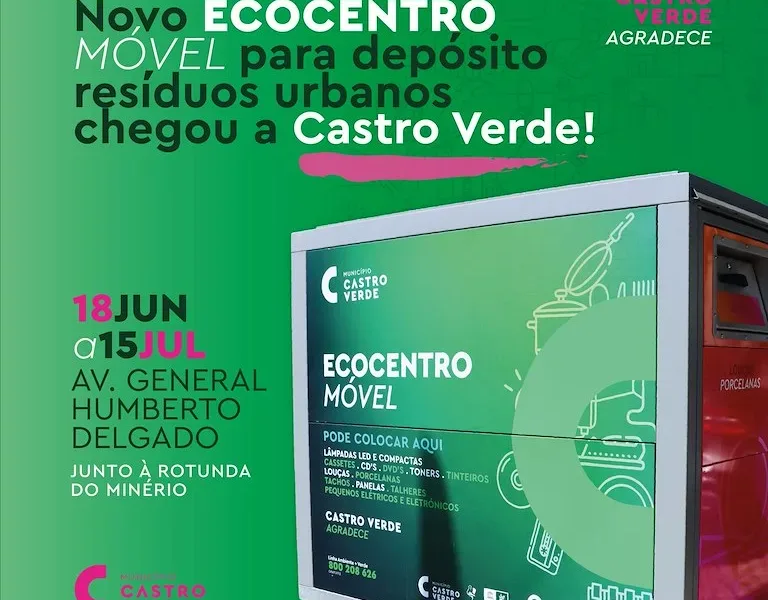 Castro Verde lança Ecocentro Móvel para facilitar a recolha de resíduos domésticos especiais nas freguesias