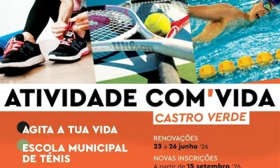Castro Verde abre renovações de inscrições para projetos desportivos municipais da nova época
