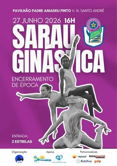 Pavilhão Municipal de Vila Nova de Santo André recebe Sarau de Ginástica no sábado
