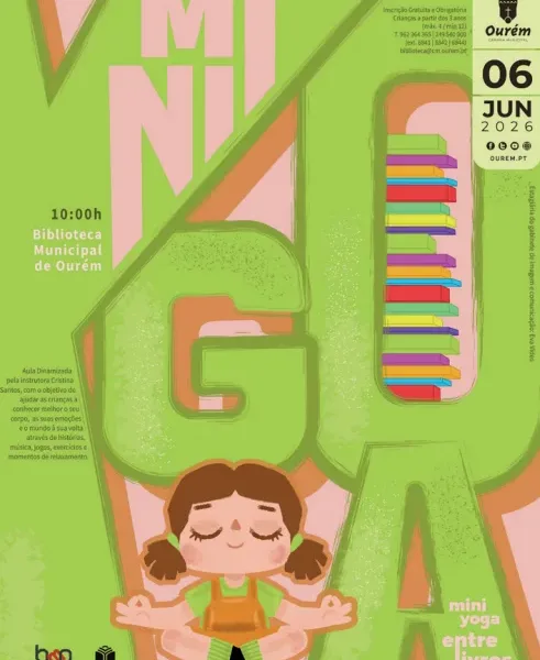 Biblioteca Municipal de Ourém organiza sessão gratuita de “Mini Yoga Entre Livros” para crianças e famílias