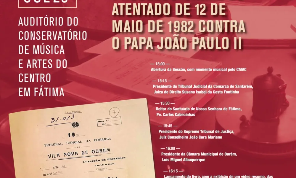 Fátima acolhe apresentação de livro sobre os 40 anos do processo-crime do atentado ao Papa João Paulo II