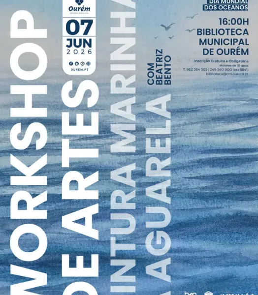 Ourém celebra Dia Mundial dos Oceanos com workshop gratuito de pintura a aguarela
