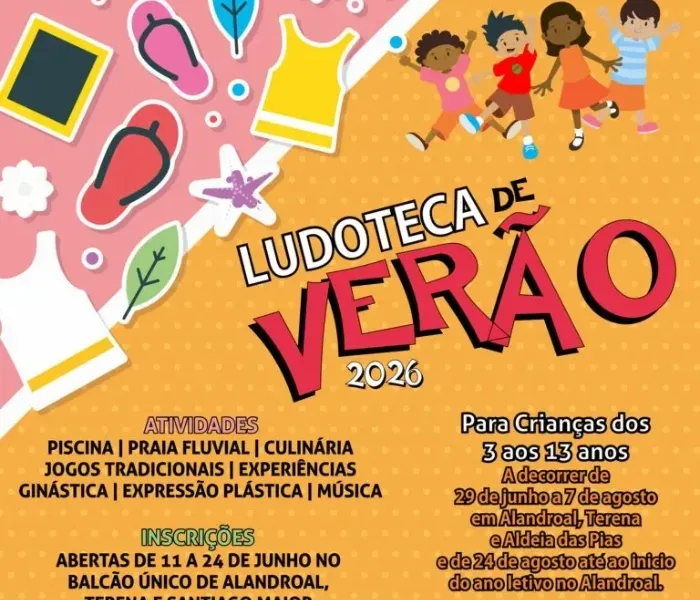 Alandroal: Ludoteca de Verão 2026 abre inscrições para preencher as férias dos jovens