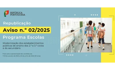 Republicação do aviso de concurso para modernização das escolas públicas « Comissão de Coordenação e Desenvolvimento Regional do Alentejo, I.P.