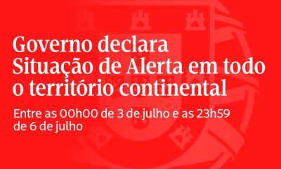 Situação de Alerta declarada em todo o território continental 

O Governo decre…