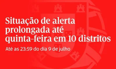 Situação de Alerta declarada em todo o território continental | Prorrogação

Com…