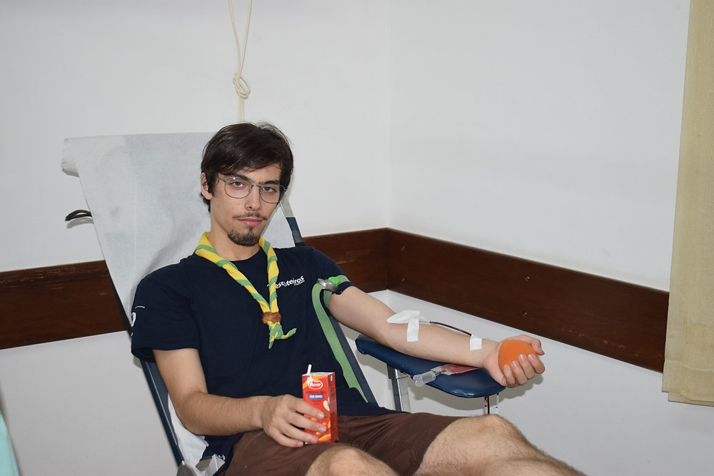 35 dadores de sangue na colheita