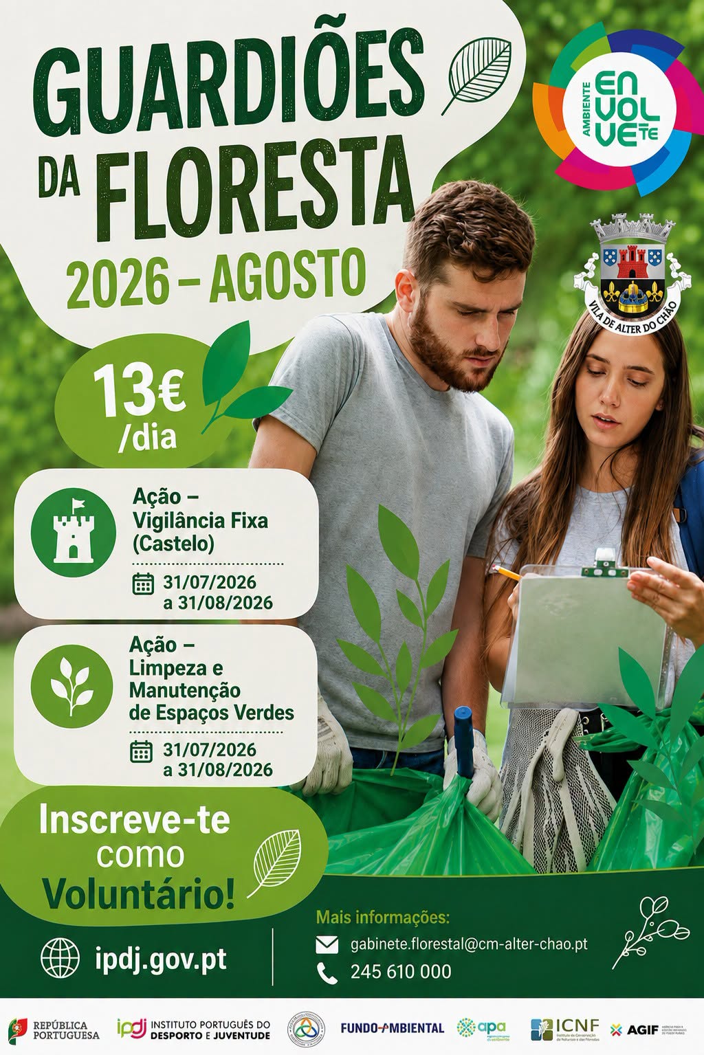 𝗩𝗼𝗹𝘂𝗻𝘁𝗮𝗿𝗶𝗮𝗱𝗼 𝗝𝗼𝘃𝗲𝗺 𝗽𝗮𝗿𝗮 𝗮 𝗡𝗮𝘁𝘂𝗿𝗲𝘇𝗮 𝗲 𝗙𝗹𝗼𝗿𝗲𝘀𝘁𝗮𝘀 – 𝗚𝘂𝗮𝗿𝗱𝗶𝗼̃𝗲𝘀 𝗱𝗮 𝗙𝗹𝗼𝗿𝗲𝘀𝘁𝗮 𝟮𝟬𝟮𝟲.
E…