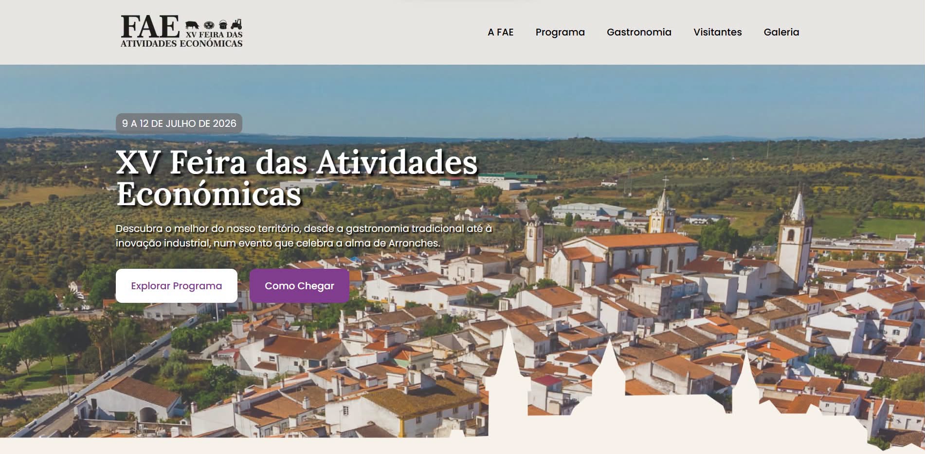 É oficial. O site da FAE — Feira das Atividades Económicas de Arronches — está n…