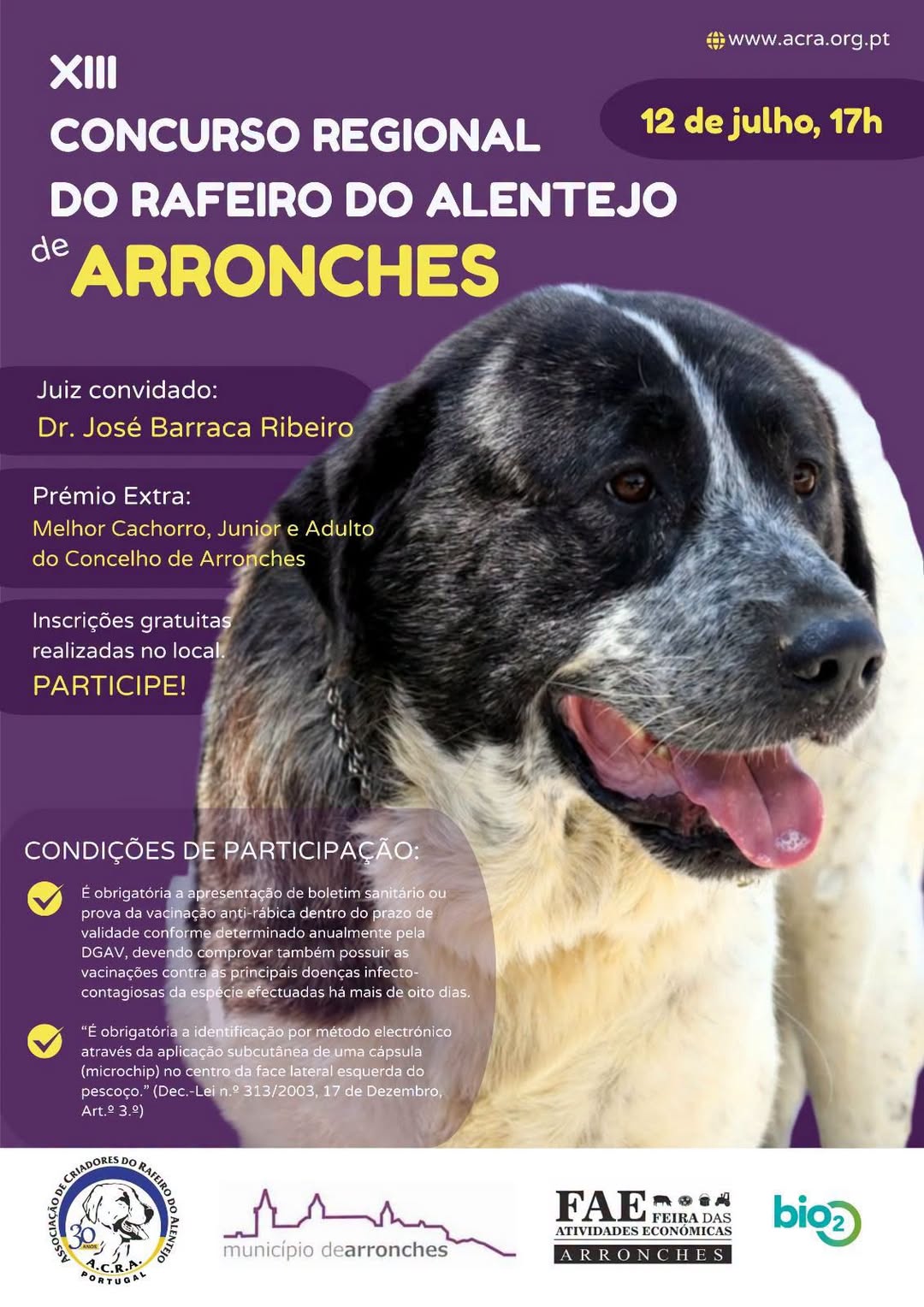 XIII CONCURSO REGIONAL DO RAFEIRO DO ALENTEJO DE ARRONCHES

(Integrado na XV Fei…