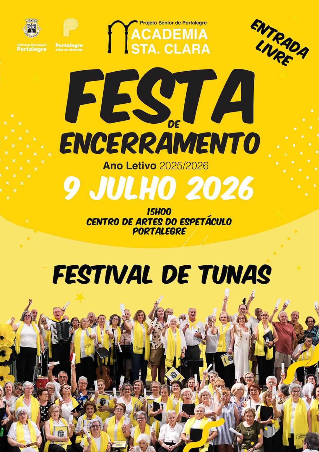 Festa de Encerramento do Ano Letivo da Academia STA. Clara, dia 9 de julho, às 1…