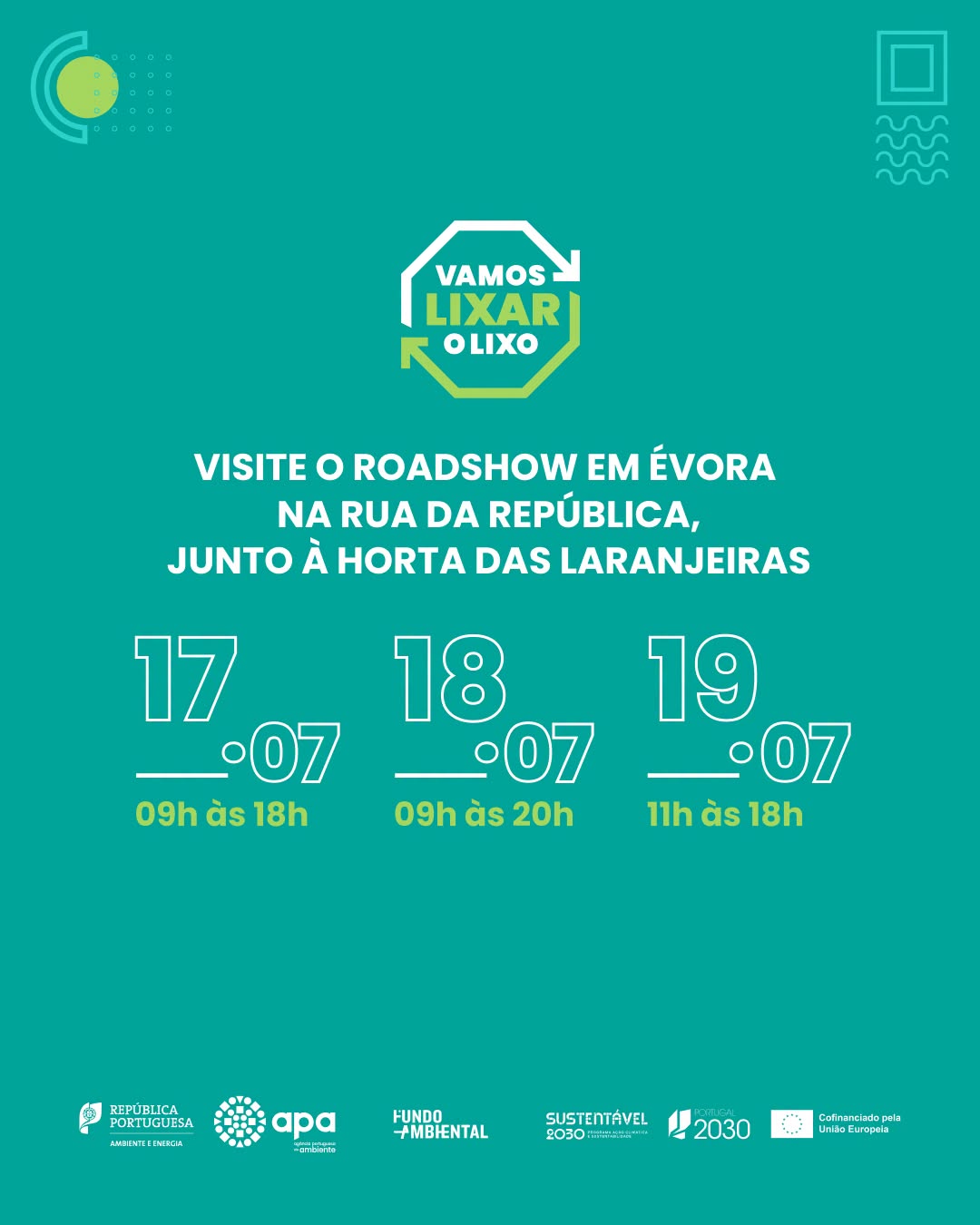 “𝗩𝗮𝗺𝗼𝘀 𝗟𝗶𝘅𝗮𝗿 𝗼 𝗟𝗶𝘅𝗼” 𝗰𝗵𝗲𝗴𝗮 𝗮 𝗘́𝘃𝗼𝗿𝗮!

Nos dias 𝟭𝟳, 𝟭𝟴 𝗲 𝟭𝟵 𝗱𝗲 𝗷𝘂𝗹𝗵𝗼, junto à 𝗛𝗼…