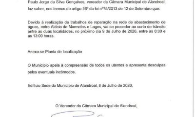 Corte/Condicionamento de Trânsito
dia 9 de julho entre as 08h00 e as 13h00

entr…