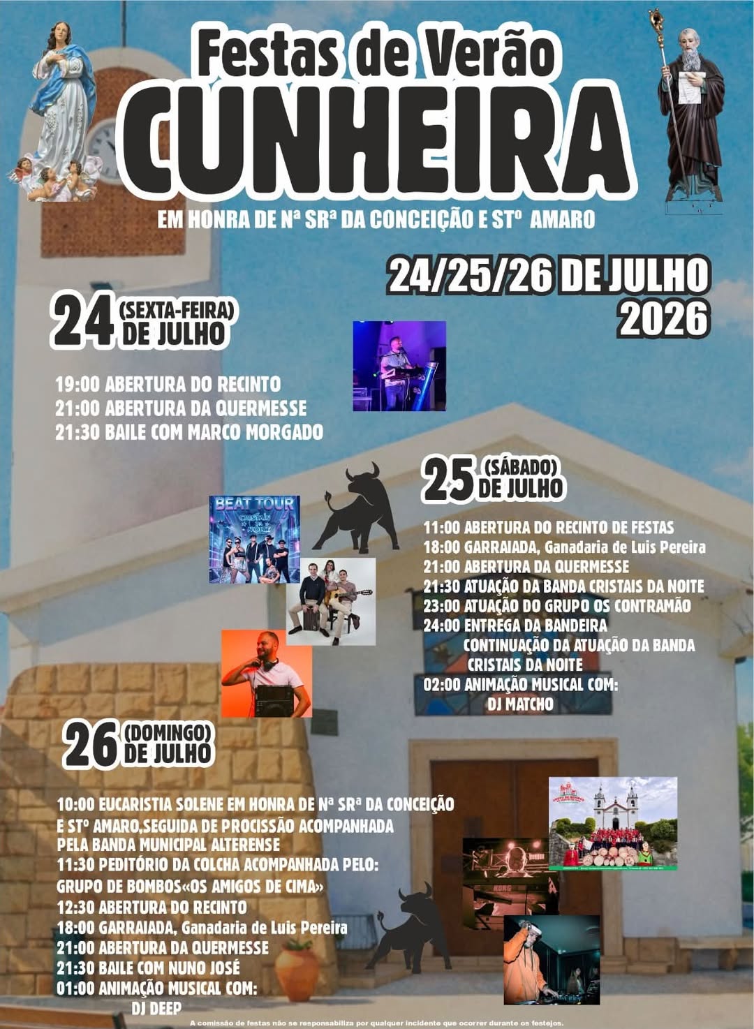 O CARTAZ ESTÁ LANÇADO! 

As Festas da Cunheira estão de volta e prometem três d…