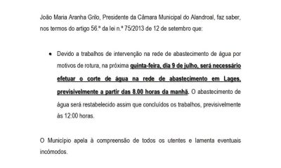 Corte de Água 
 9 de julho
 Lages

#CorteDeAgua
#ferreiradecapelins
#lages