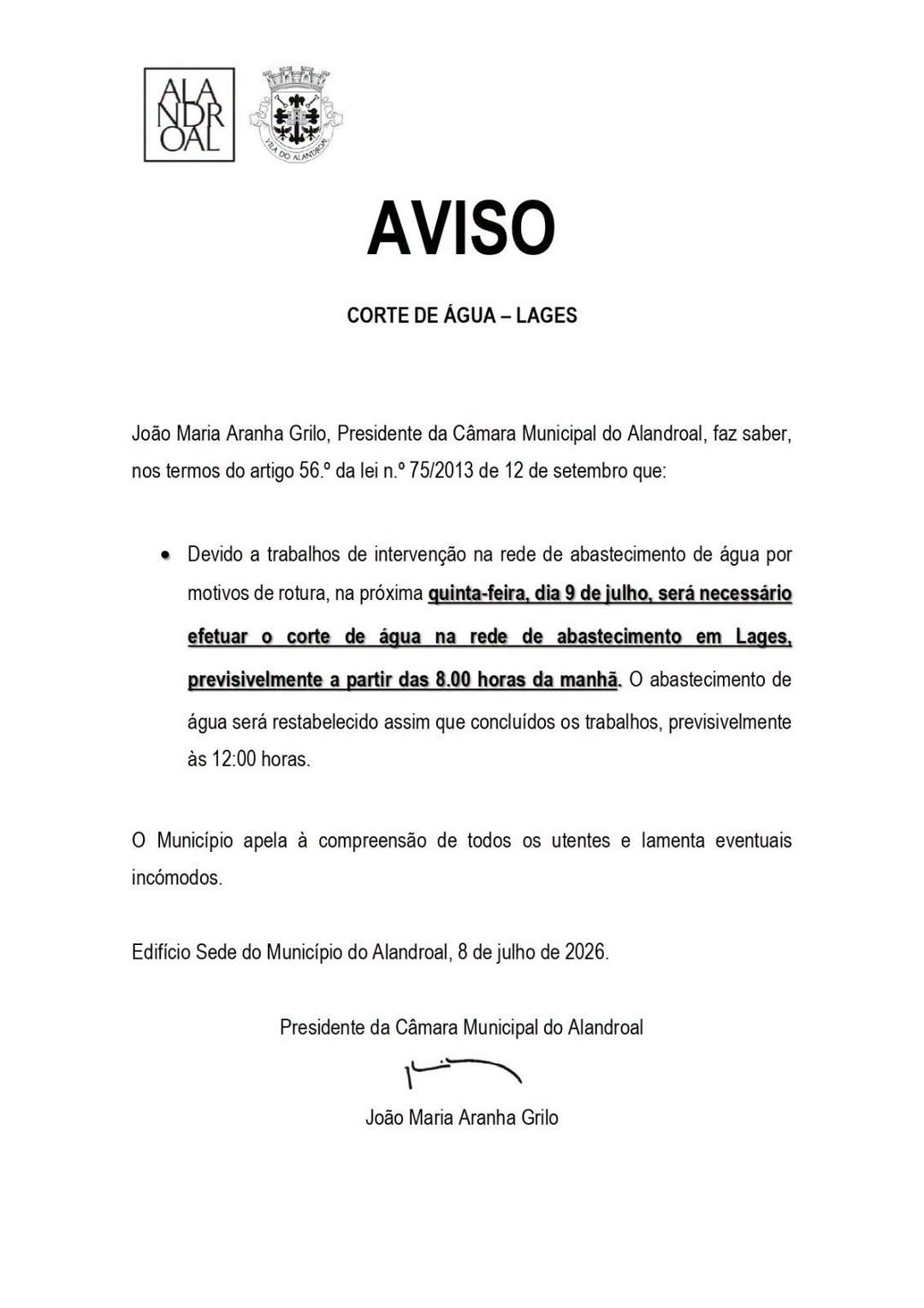 Corte de Água 
 9 de julho
 Lages

#CorteDeAgua
#ferreiradecapelins
#lages