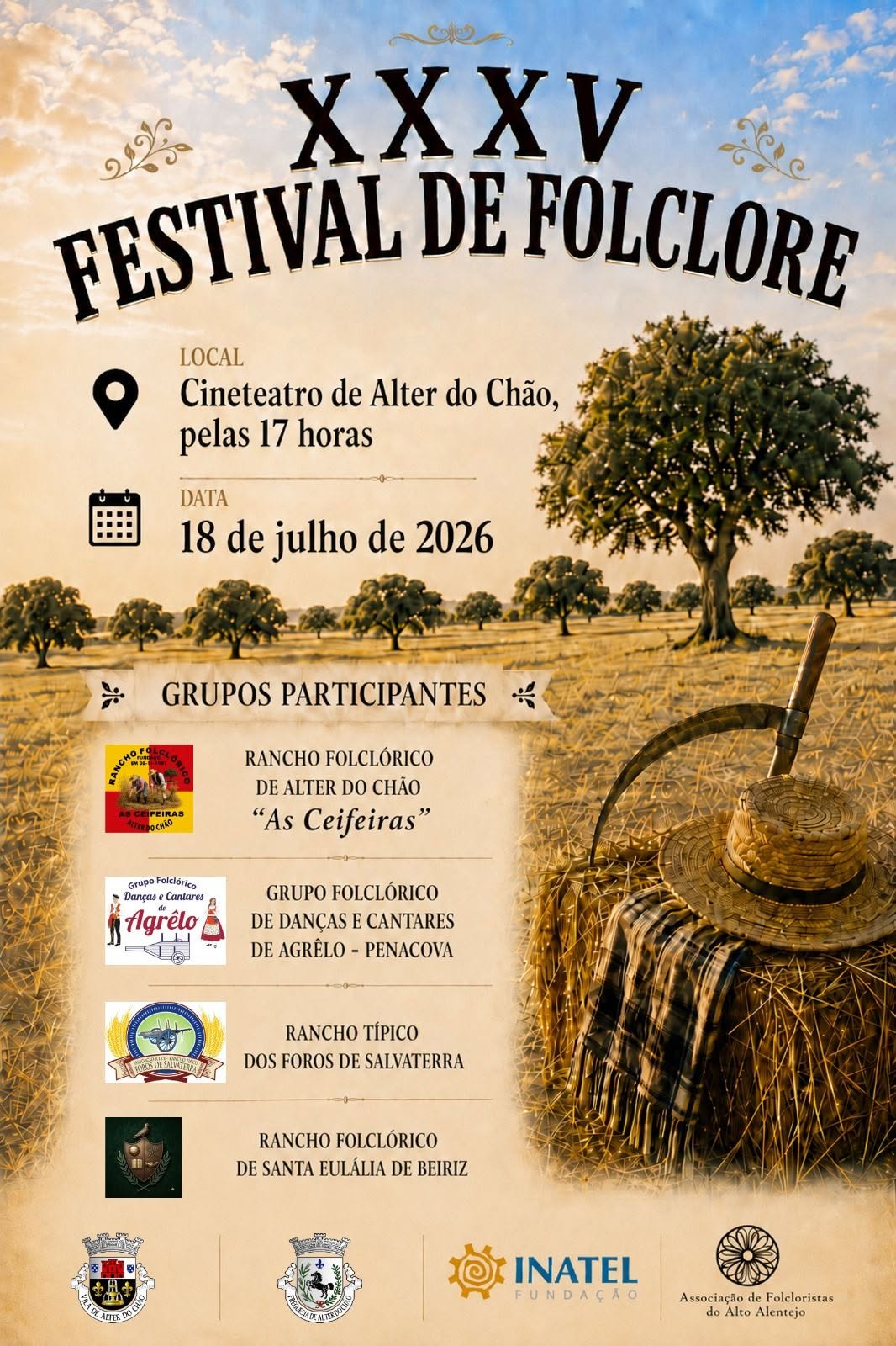 Não perca… Dia 18 de julho de 2026 às 17h no Cine teatro