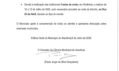 Corte/Condicionamento de Trânsito

 entre os dias 10 e 12 de julho 

Rua 25 de A…