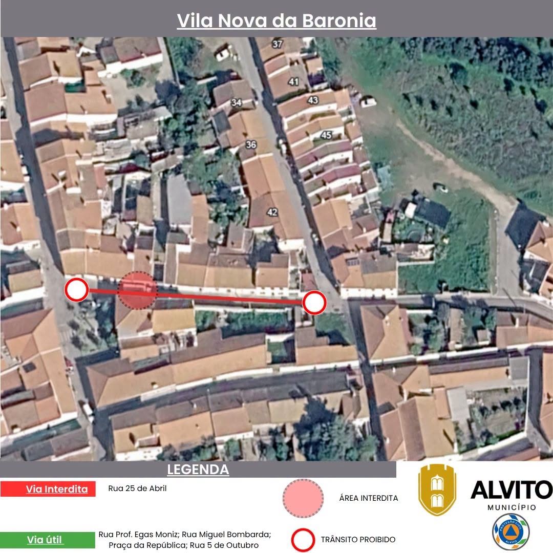Aviso à População – Condicionamento de Trânsito | Vila Nova da Baronia

O Munic…