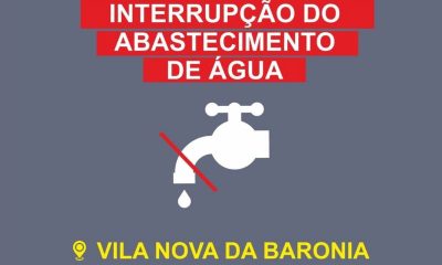 Corte no abastecimento de água – Vila Nova da Baronia

Informamos que foi necess…