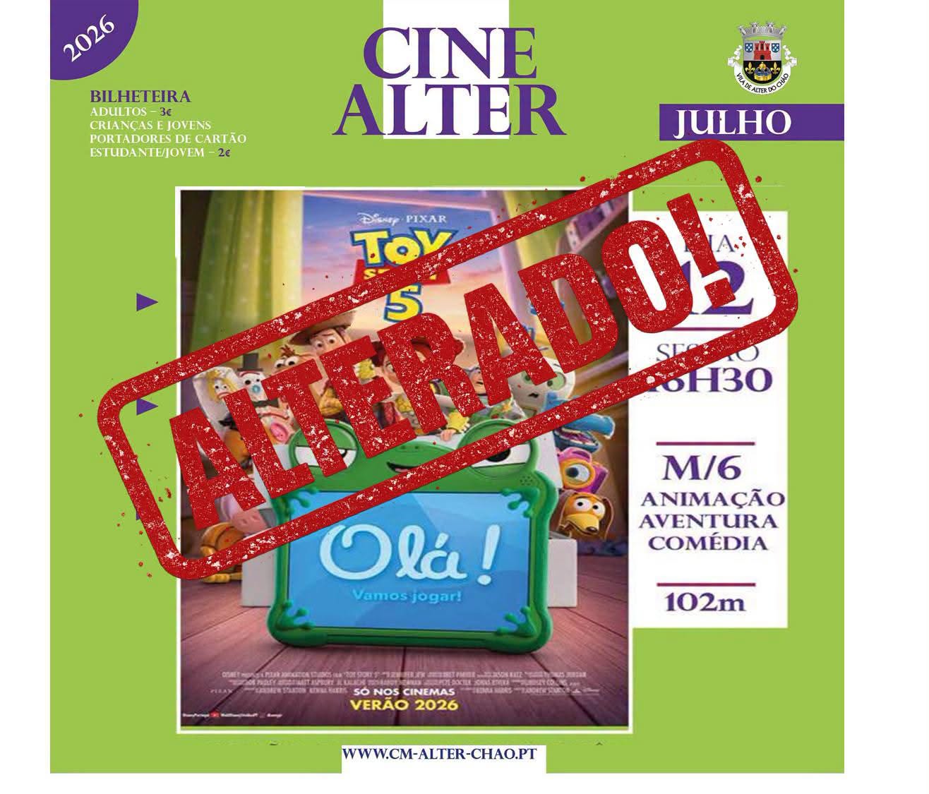 Alteração da Sessão de Cinema

 Informamos que a sessão de cinema inicialmente p…