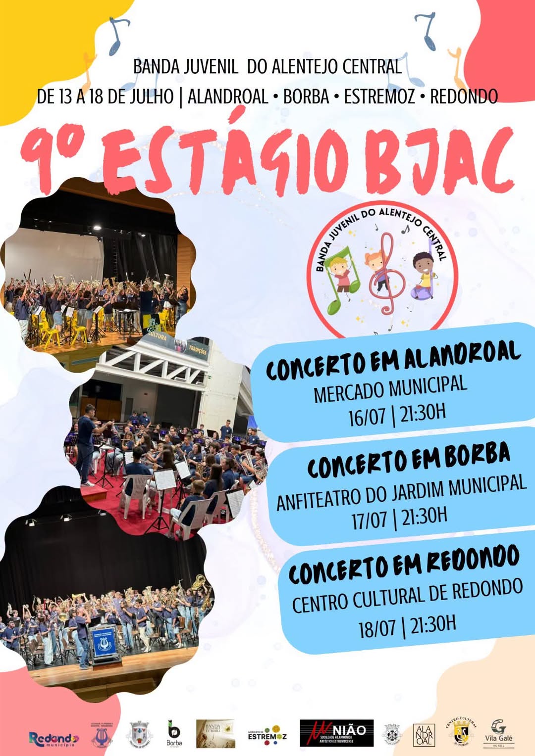 Banda Juvenil do Alentejo Central 
9º Estágio BJAC 

13 a 18 de julho – Alandroa…