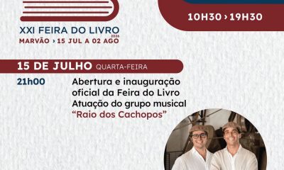 A inauguração oficial da 21ª edição da Feira do Livro de Marvão está agendada p…