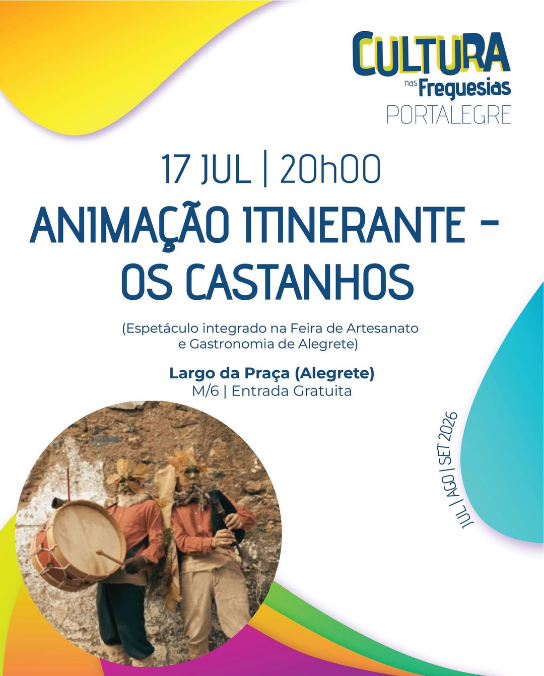 CULTURA NAS FREGUESIAS 2026

Dia 17 de julho, às 20h00, não perca a animação it…