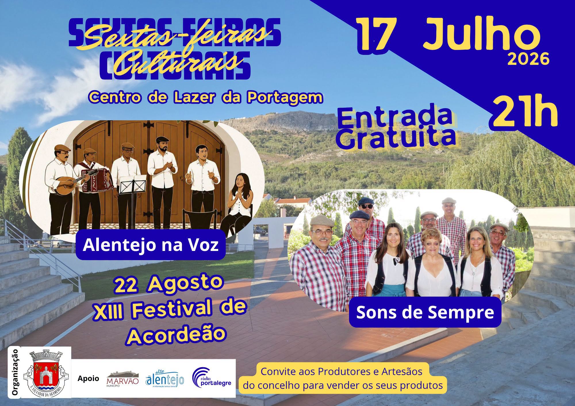 DIVULGAÇÃO

 Sexta-Feira Cultural
 Hoje
 21h00
 Anfiteatro do Centro de Lazer d…