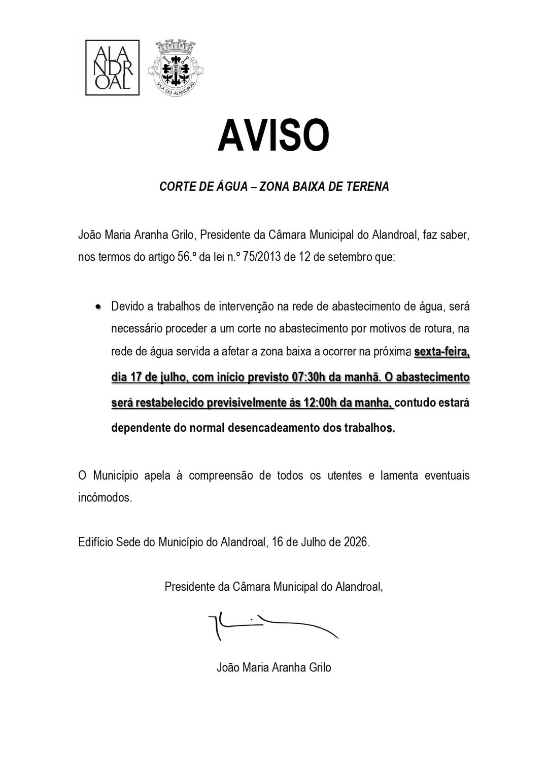 Corte de Água 
 17 de julho
Zona Baixa, Terena

#CorteDeAgua
#Terena