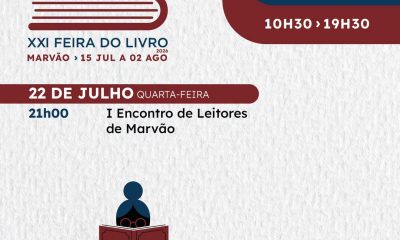 XXI Feira do Livro de Marvão
 Salão Nobre dos Paços do Concelho

 Programa para…